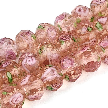 Handmade Luminous Lampwork Beads Strands LAMP-N037-01C-1