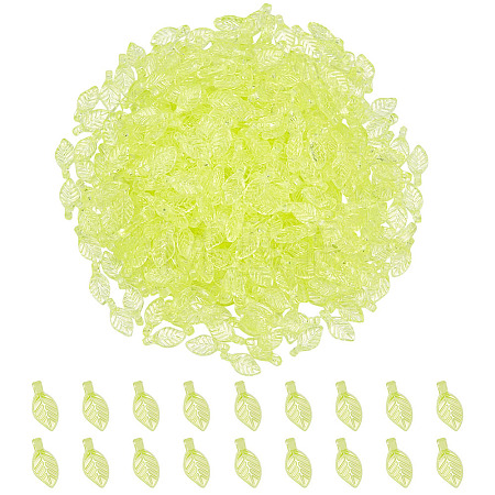 500Pcs Transparent Acrylic Charms TACR-ME0001-02B-1