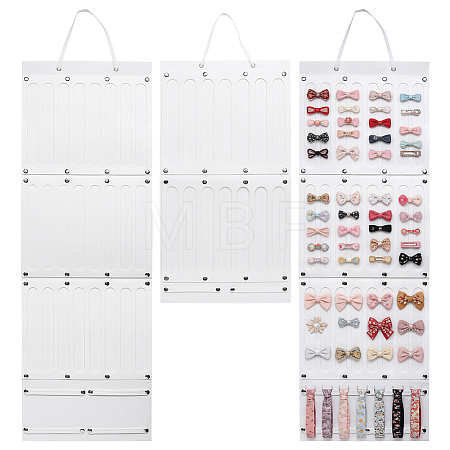 2Pcs 2 Styles Felt Large Capacity Hair Clips Storage Hangers AJEW-ME0003-34B-1