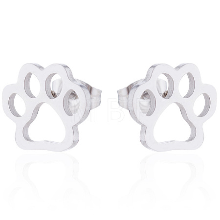 Stainless Steel Christmas Earrings with Reindeer ST9172410-1
