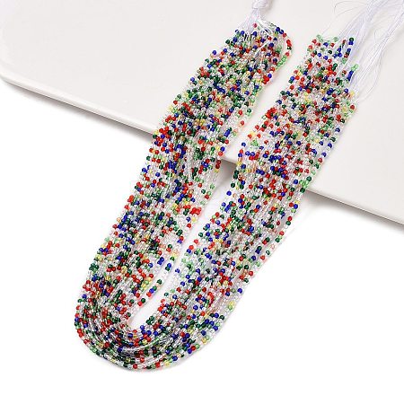 Transparent Gradient Color Glass Beads Strands GLAA-E044-01A-1