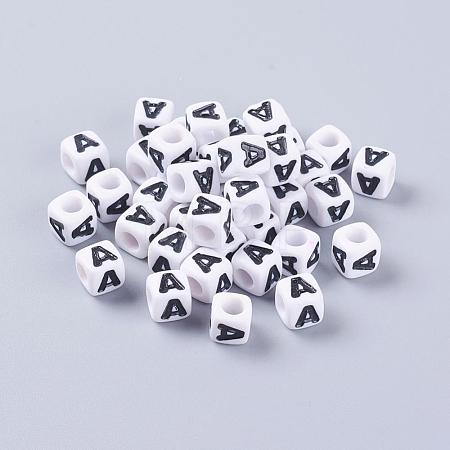 Letter Acrylic Beads PL37C9129-A-1