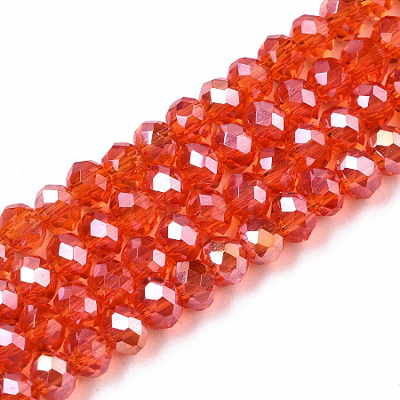Electroplate Glass Beads Strands EGLA-A034-T4mm-B22-1