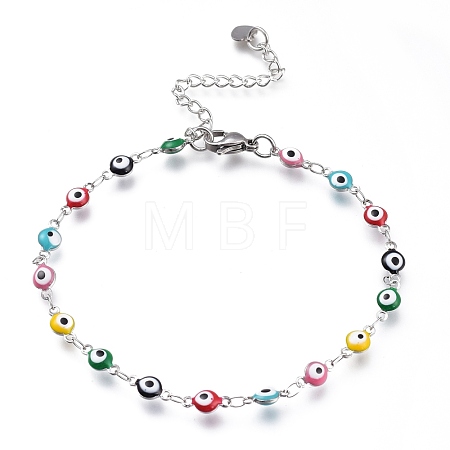 304 Stainless Steel Link Bracelets BJEW-M203-04P-C-1