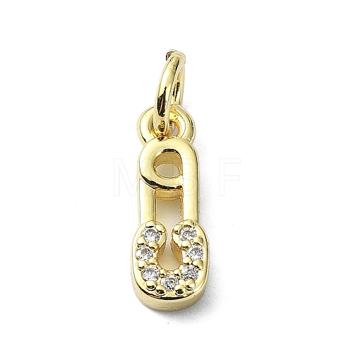 Brass Micro Pave Cubic Zirconia Pendants KK-H475-21G-01-1