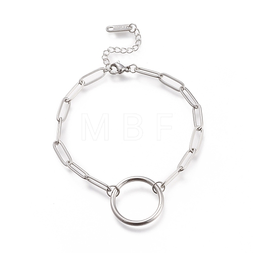 304 Stainless Steel Link Bracelets STAS-D152-03P-1