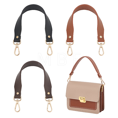 WADORN 3Pcs 3 Colors PU Leather Bag Handles DIY-WR0003-15-1