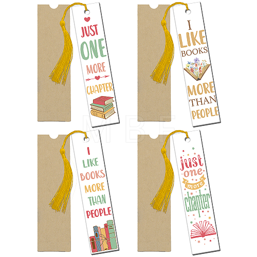 4 Sets Acrylic Bookmark Pendants for Teachers' Day DIY-GL0004-27B-1