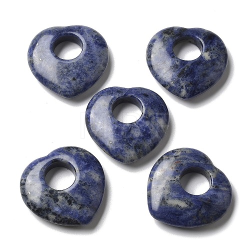 Natural Sodalite Hollow Pendants G-C167-06C-1