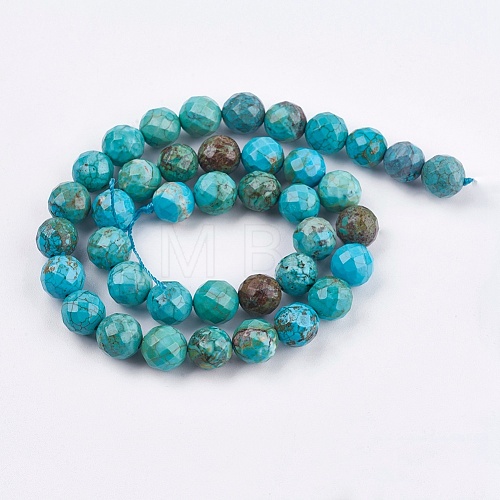 Dyed & Heated Natural Magnesite Beads Strands TURQ-F010-11-6mm-1