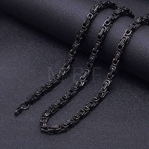 Titanium Steel Byzantine Chains Necklaces for Men FS-WG56795-96-1