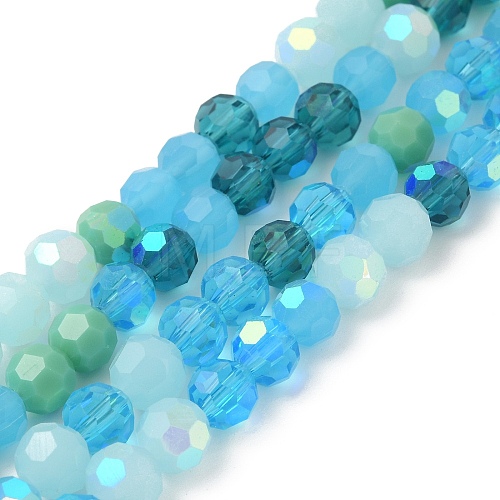 Electroplate Glass Beads Strands X1-EGLA-P048-A01-1