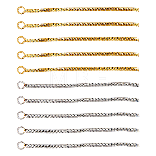 20Pcs 2 Colors 201 Stainless Steel Snake Chain Tassel Big Pendants STAS-DC0013-96-1