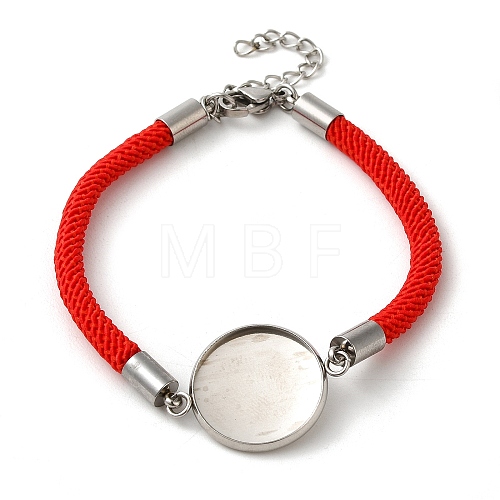 Milan Cord & 304 Stainless Steel Bracelets Making MAK-H004-02H-P02-1