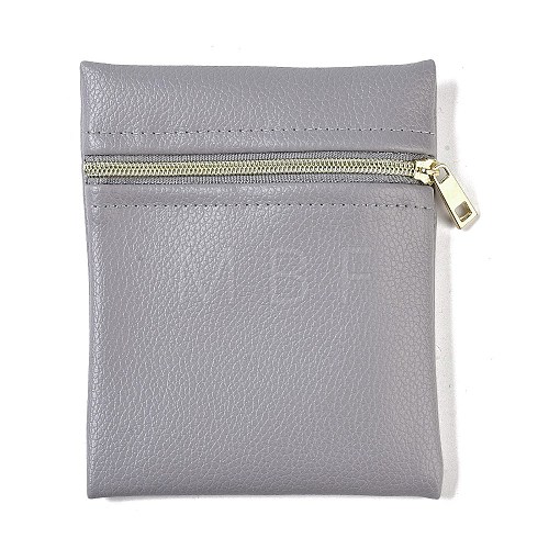 Imitation Leather Jewelry Storage Zipper Bags ABAG-G016-01C-04-1
