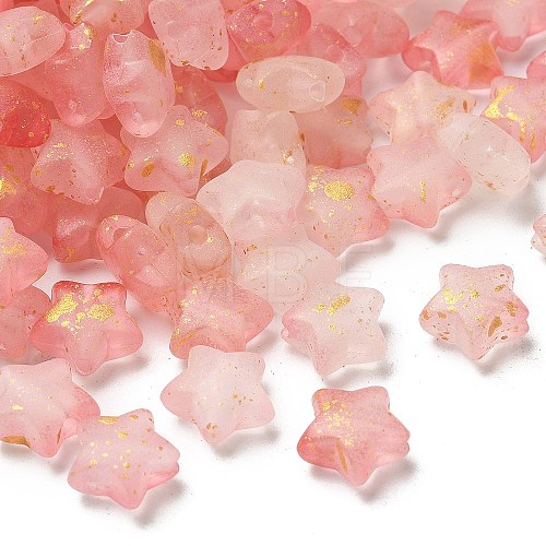 Gradient Color Transparent Acrylic Beads OACR-M023-04H-1