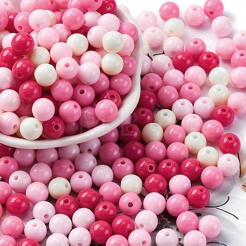 Opaque Acrylic Beads SACR-Q004-02J-1