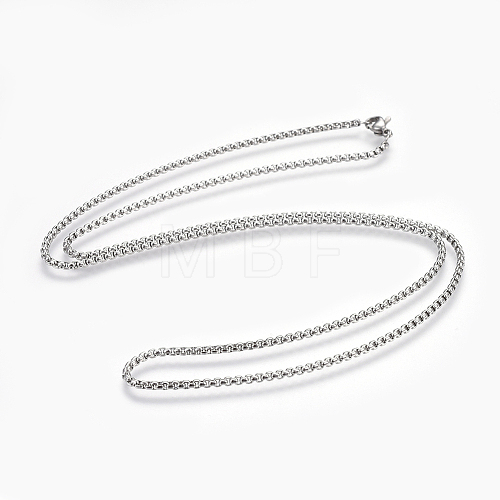 Non-Tarnish 304 Stainless Steel Box chain Necklaces NJEW-F242-13P-D-1