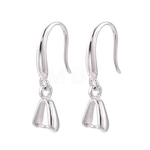 Anti-Tarnish Rhodium Plated 925 Sterling Silver Earring Hooks STER-N016-25P-1