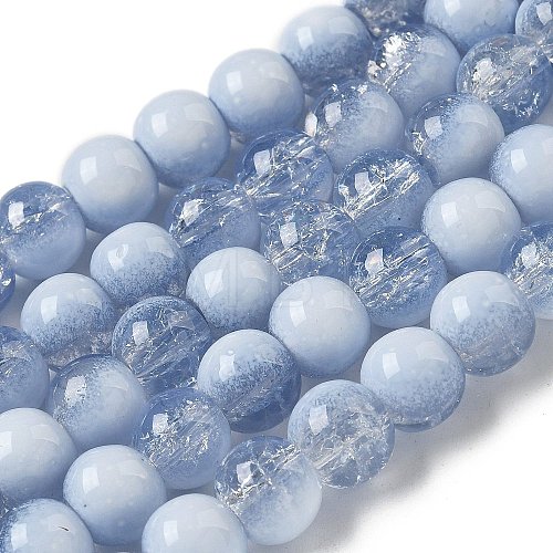 Crackle Glass Beads Strands GLAA-U001-8mm-14-1