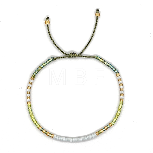 Bohemia Glass Seed Braided Bead Bracelet PW-WGE07FA-06-1