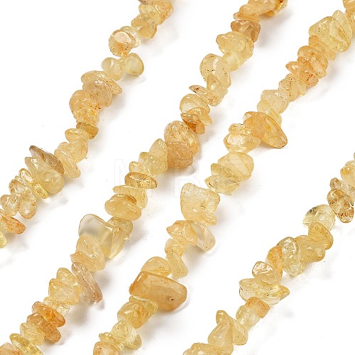 Natural Citrine Beads Strands G-O049-B-29A-1