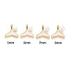 Brass with Shell Enamel Cup Pearl Peg Bails Pin Pendants KK-T079-12G-3