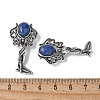 Angel Brass Natural Lapis Lazuli Pendants KK-D361-02AS-16-3