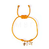 304 Stainless Steel & Brass & Natural Shell Charm Bracelets HP8667-12-1