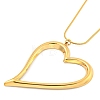 Golden Plated 304 Stainless Steel Heart Frame Pendant Necklaces NJEW-Z040-04G-2