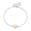 3Pcs 3 Styles Ocean Dyed Synthetic Turquoise Turtle Starfish & Round Natural White Shell Anklets AJEW-AN00803-5