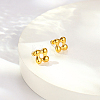 304 Stainless Steel Stud Earrings for Women FU8032-1-2