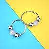 316L Surgical Stainless Steel & Round Synthetic Opal Hoop Cartilage Earrings WG5E20C-10-1