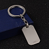 Non-Tarnish Rectangle 304 Stainless Steel Keychain KEYC-H014-05-3