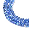 Electroplate Glass Beads Strands GLAA-Q105-04F-3