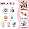 50Pcs 5 Colors Opaque Acrylic Beads OACR-TA0004-97-4