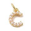Rack Plating Brass with ABS Plastic Imitation Pearl Charms KK-B092-30C-G-1
