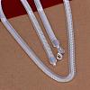 Popular Silver Color Plated Brass Herringbone Chain Necklaces For Men NJEW-BB12741-18-2