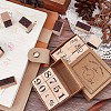 2 Sets 2 Style Wooden Stamps DIY-CP0006-65-4