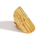 Geometric Adjustable 304 Stainless Steel Cuff Open Rings for Women UZ2558-1-1