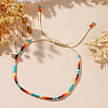 Glass Seed Heishi Braided Bead Bracelet for Women KM8576-5