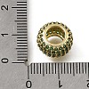 Brass Micro Pave Cubic Zirconia European Large Hole Beads KK-C262-17G-03-3