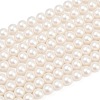 Frosted Glass Pearl Beads Strands GLAA-A044-08A-01-1