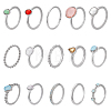 2 Sets 2 Style Alloy Finger Rings Sets RJEW-UN0003-03P-1