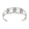 Non-Tarnish 304 Stainless Steel Hollow Open Cuff Bangles BJEW-Q348-03P-09-3