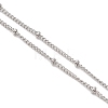 304 Stainless Steel Satellite Chain Slider Necklace Making AJEW-JB01555-01-3