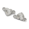 304 Stainless Steel Textured Heart Links Connector Charms STAS-D211-14A-P-2