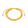 Adjustable Glass Bead Braided Bead Bracelets BJEW-JB08952-03-1