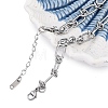 304 Stainless Steel Oval Knot Link Chain Necklaces for Women Men NJEW-P321-02P-3