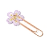 Polyester Embroidered Flower Bookmarks AJEW-JK00280-4